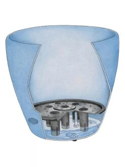 Viva Round Self-Watering Rolling Planter, 17.25” Diameter -Garden Care Store 39325 002