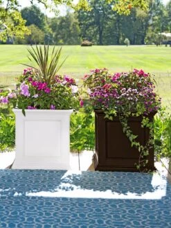 Fairfield Self-Watering Square Planter, 20” X 20” -Garden Care Store 39618 3022 001E tif