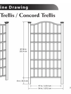 Grande Vinyl Trellis -Garden Care Store 8593158 03V tif