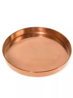 Large Round Copper Plant Tray, 14" -Garden Care Store 8593531 1173 tif