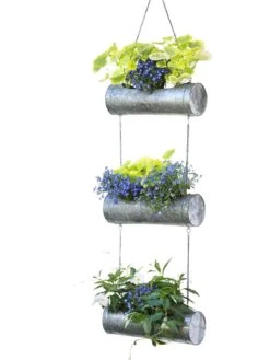 Galvanized Hanging Triple Planter -Garden Care Store 8595213 6967 tif