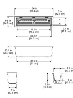 Valencia Window Box, 3' -Garden Care Store 8596436 18V tif
