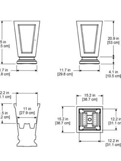 Kensington Self-Watering Tall Patio Planter, 25" -Garden Care Store 8598549 07V tif