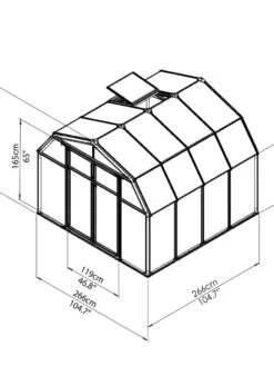 Canopia® By Palram Hobby Gardener Greenhouse, 8' -Garden Care Store 8599331 11V tif