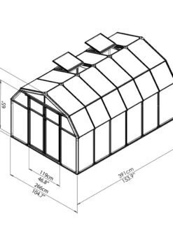 Canopia® By Palram Hobby Gardener Greenhouse, 8' -Garden Care Store 8599332 03V tif