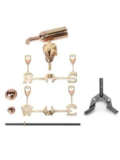 Wine Bottle Cottage Copper Weathervane With Roof Mount 7 Wine Bottle Cottage Copper Weathervane With Roof Mount -Garden Care Store 8600383 03v