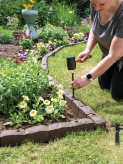 Roman Stone Recycled Rubber Landscape Edging, 4' -Garden Care Store 8609898 019 tif