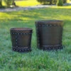 Riveted Planters, Set Of 2 2 Riveted Planters, Set Of 2 -Garden Care Store 8610032 02v riveted metal planters set of 2