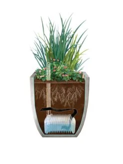 Self-Watering LavaStone® Modern Square 13 Self-Watering LavaStone® Modern Square -Garden Care Store 8610250 SWInsert art 8inSq tif 1