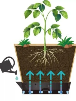 VegTrug® Build-a-Barrel Wooden Planter With Self-Watering Reservoir Tray, 18" -Garden Care Store 8610253 05V tif