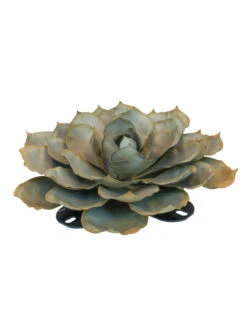 Desert Steel Blue Rose Succulent Sculpture -Garden Care Store 8610764 01v desert steel blue rose succulent large