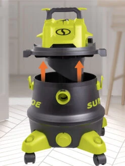 Sun Joe® 8-Gal 1200W 6.5 Pk HP Wet/Dry Shop Vac, HEPA,w/Cleaning Attachments -Garden Care Store 8612522 07v