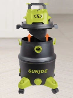 Sun Joe® 12-Gal 1200W 6.5 Pk HP Wet/Dry Shop Vac, HEPA Filtration, Wheeled W/Attachments -Garden Care Store 8612523 06v
