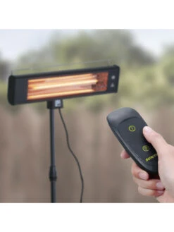 Sun Joe® 1500W Elec. Infrared OD Patio Heater, Adjust Ht. Range, W/Wall Bracket & Cover -Garden Care Store 8612532 07v