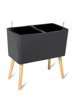 Ava Self-Watering Rectangular Planter -Garden Care Store 8612691 217 ava self watering rectangular planter gray