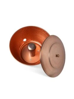 Hammered Copper Hose Pot With Lid -Garden Care Store 8613311 5811