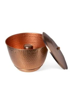 Hammered Copper Hose Pot With Lid -Garden Care Store 8613311 5812